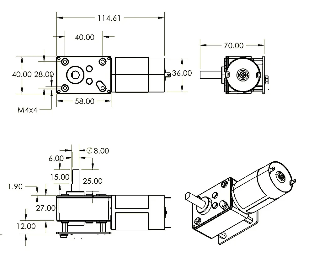Robot Arm Motor - ASMC-LQ ASME-SQ 60/70/120 كجم محرك سيرفو